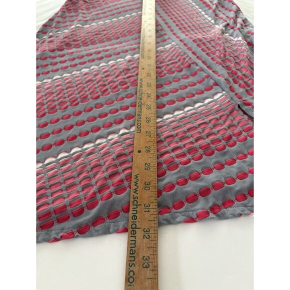 Habitat Clothes Tunic Top Size M Pink Gray Flared Swing Tank Sleeveless Cowl - Picture 5 of 15